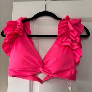 Lilly Pulitzer Steviekate Ruffled Bikini Top NWT Size 10